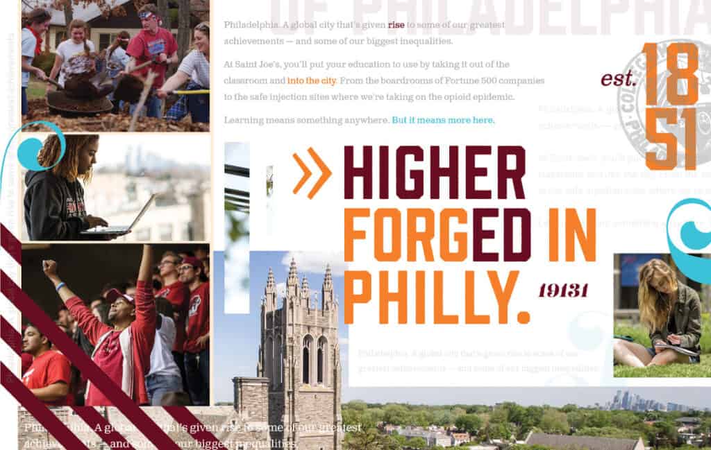 SJU higher ad design