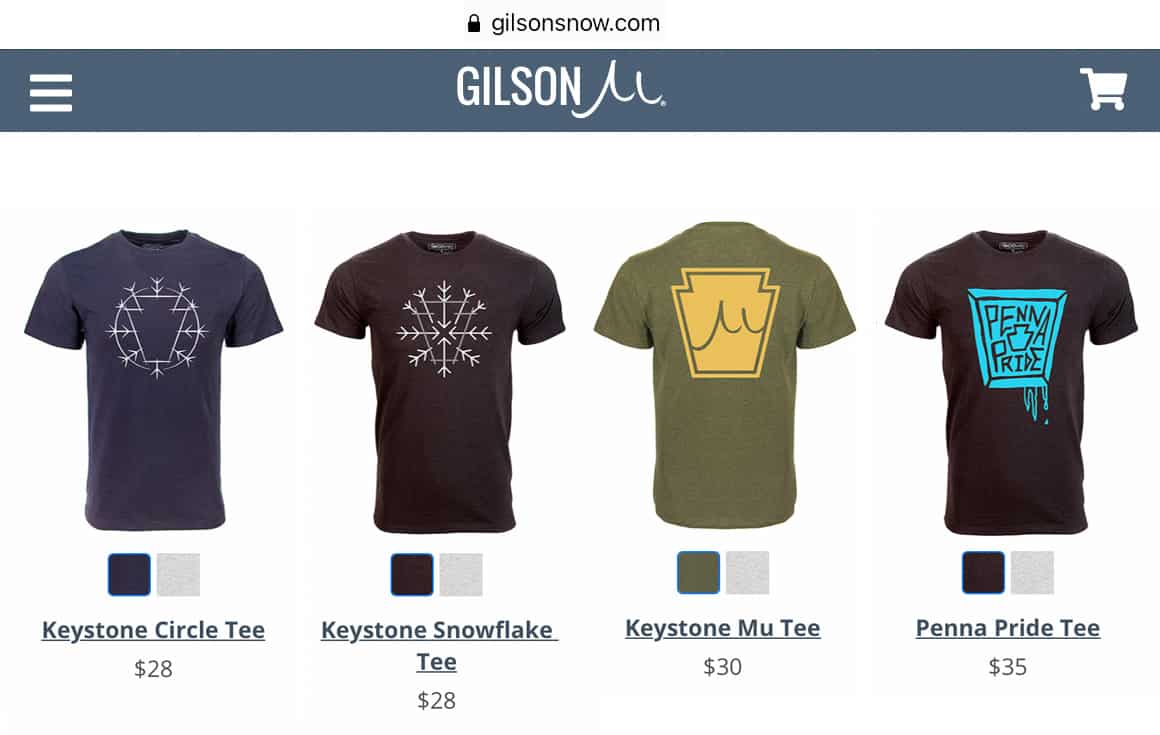 Gilson Snowboard shirt designs