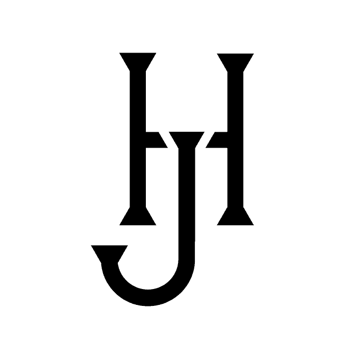Hudson James logo design monogram