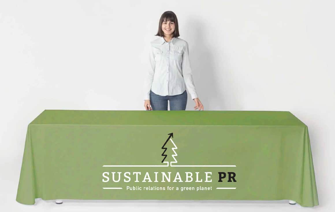 Sustainable PR logo design table cover
